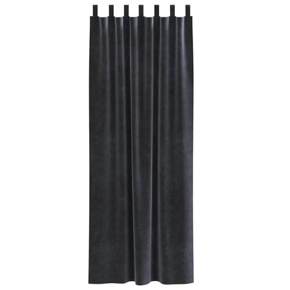 Verdunkelungsvorhänge 2 pcs Dunkelgrau 140 x 225 cm Samt
