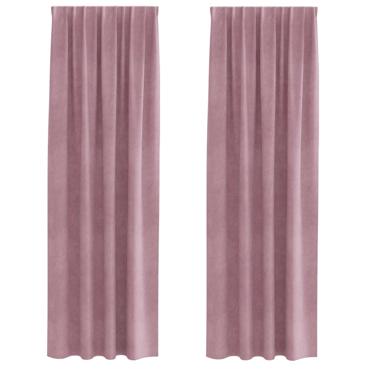 Verdunkelungsvorhänge 2 pcs Dunkelrosa 140 x 245 cm Samt