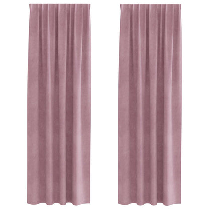 Verdunkelungsvorhänge 2 pcs Dunkelrosa 140 x 260 cm Samt