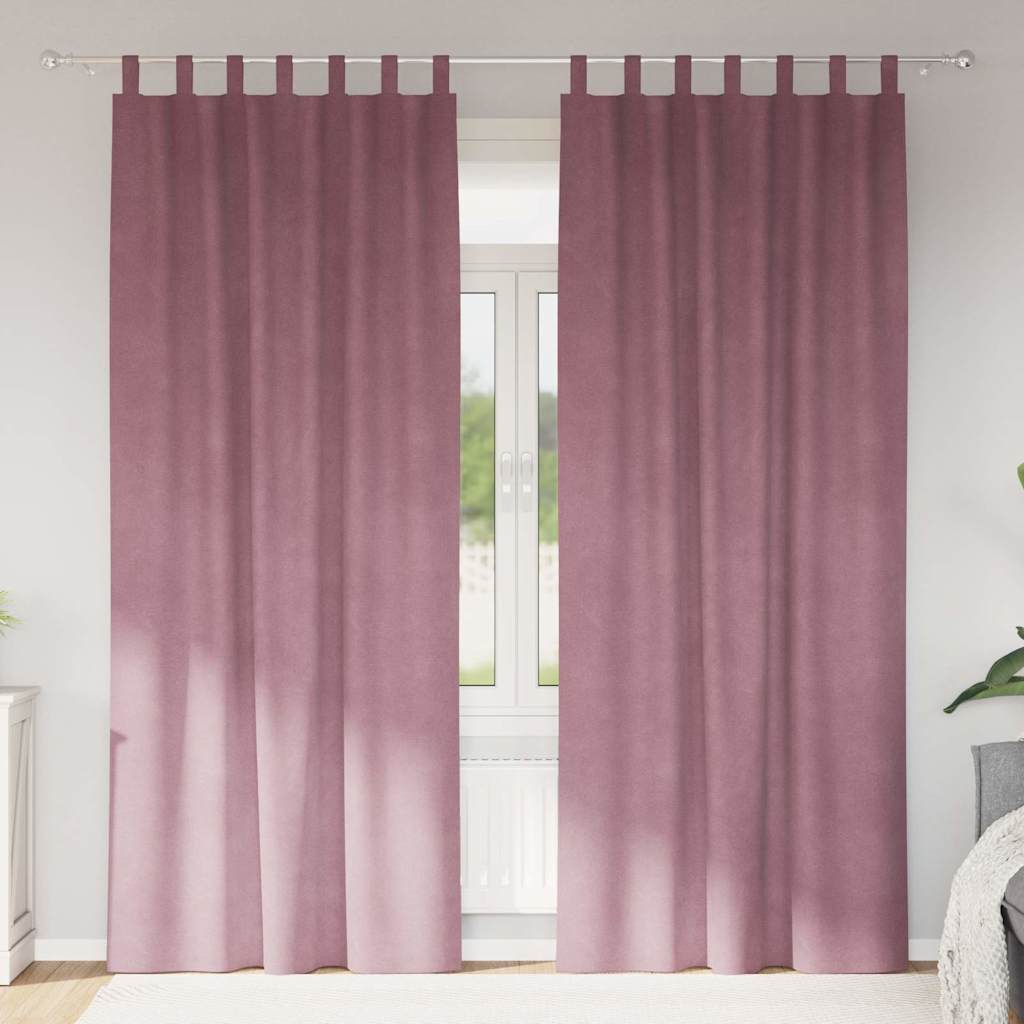 Verdunkelungsvorhänge 2 pcs Dunkelrosa 140 x 225 cm Samt