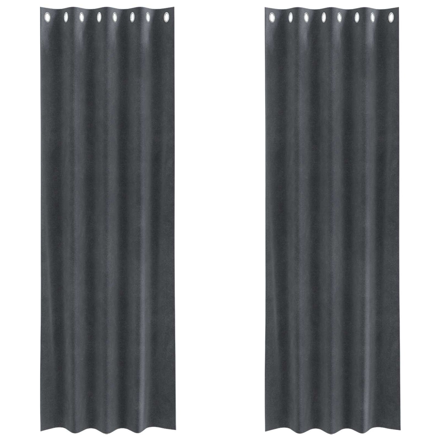 Verdunkelungsvorhänge 2 pcs Hellgrau 140 x 245 cm Samt