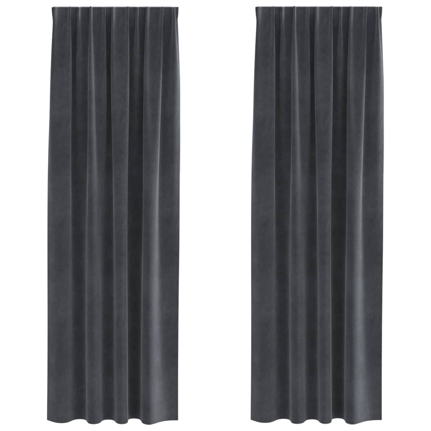 Verdunkelungsvorhänge 2 pcs Hellgrau 140 x 260 cm Samt