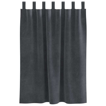 Verdunkelungsvorhänge 2 pcs Hellgrau 140 x 140 cm Samt