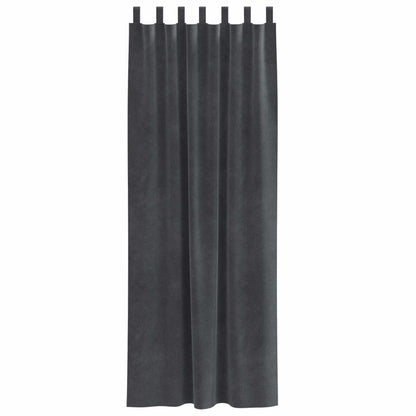Verdunkelungsvorhänge 2 pcs Hellgrau 140 x 245 cm Samt