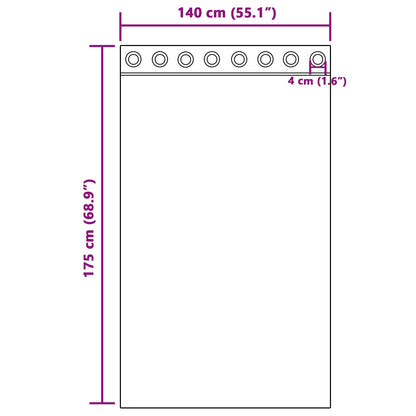 Verdunkelungsvorhänge 2 pcs Senfgelb 140 x 175 cm Samt