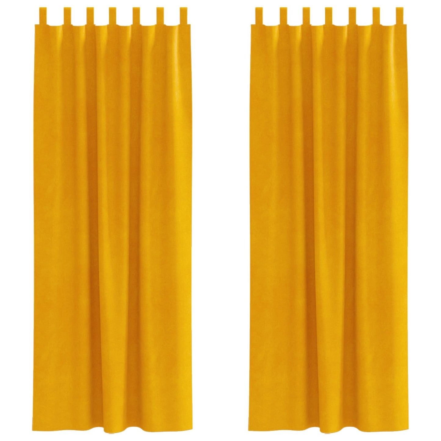Verdunkelungsvorhänge 2 pcs Senfgelb 140 x 245 cm Samt