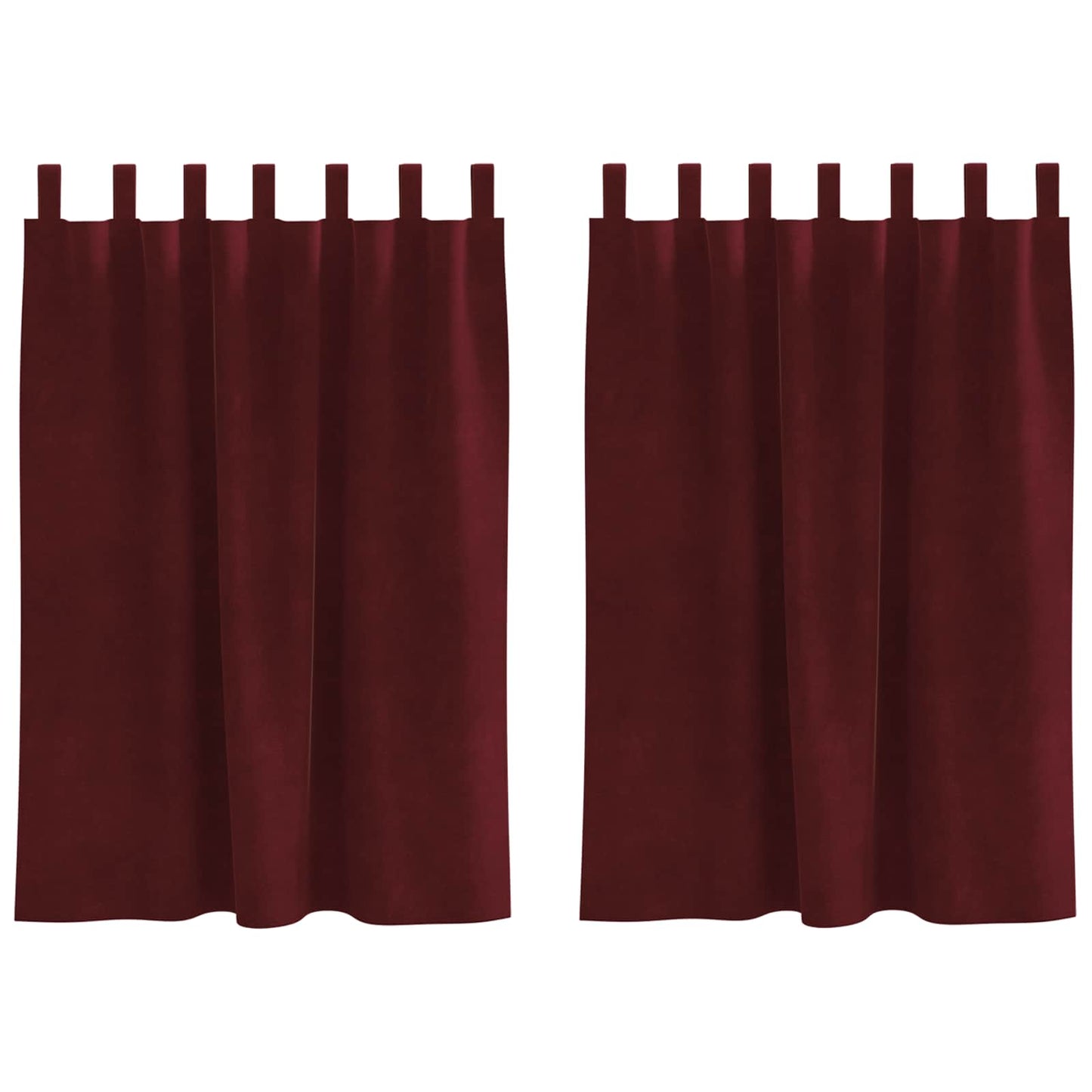 Verdunkelungsvorhänge 2 pcs Weinrot 140 x 140 cm Samt