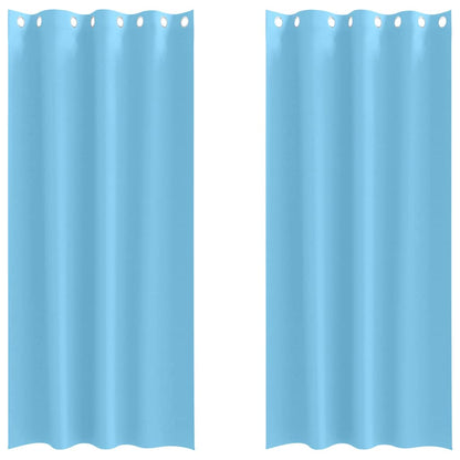 Verdunkelungs-Vorhänge mit Ringen 2 pcs Himmelblau 245 x 140 cm