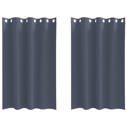 Verdunkelungs-Vorhänge mit Ringen 2 pcs Anthrazit 175 x 140 cm