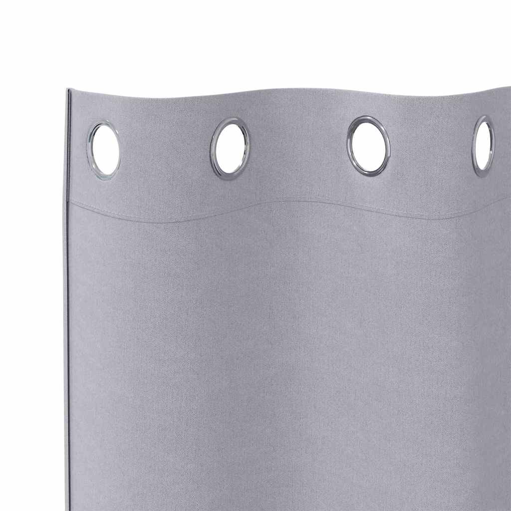 Verdunkelungs-Vorhänge mit Ringen 2 pcs Metallic Grau