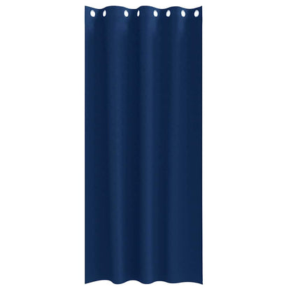 Verdunkelungs-Vorhänge mit Ringen 2 pcs Dunkelblau 260 x 140 cm