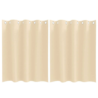 Verdunkelungs-Vorhänge mit Ringen 2 pcs Creme 140 x 140 cm