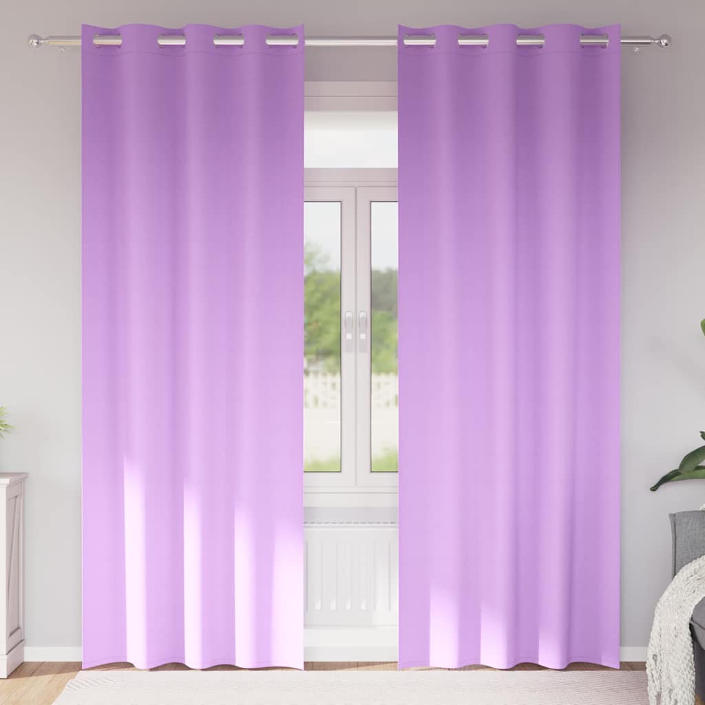 Verdunkelungs-Vorhänge mit Ringen 2 pcs Lila 225 x 140 cm