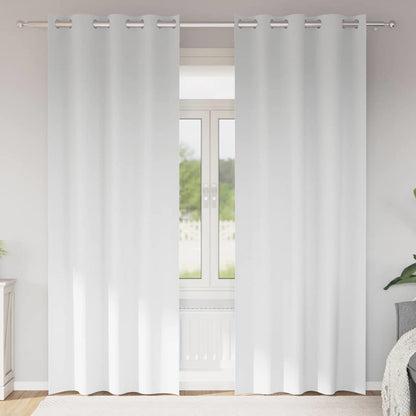 Verdunkelungs-Vorhänge mit Ringen 2 pcs Reinweiß 260 x 140 cm