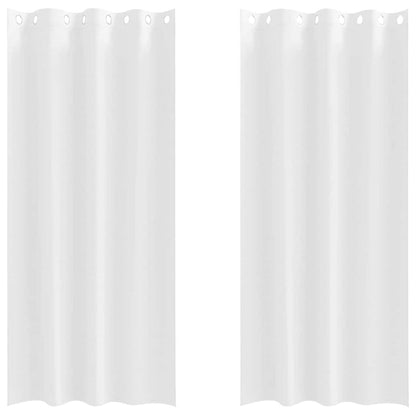 Verdunkelungs-Vorhänge mit Ringen 2 pcs Reinweiß 260 x 140 cm