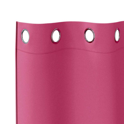 Verdunkelungs-Vorhänge mit Ringen 2 pcs Helles Pink
