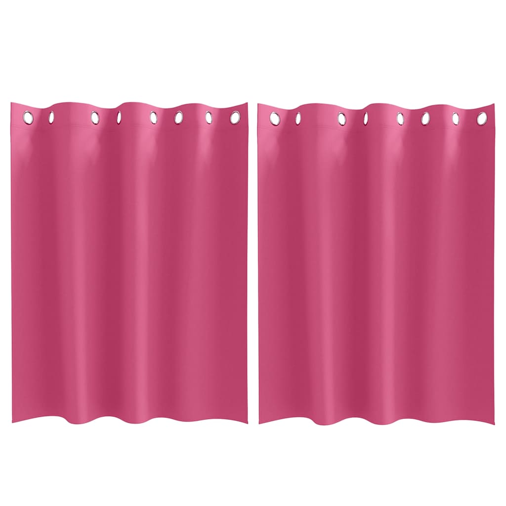 Verdunkelungs-Vorhänge mit Ringen 2 pcs Helles Pink