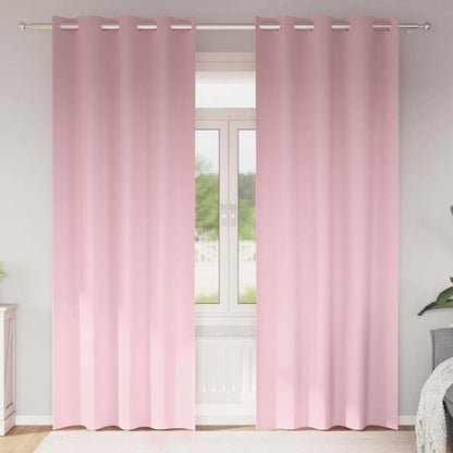 Verdunkelungs-Vorhänge mit Ringen 2 pcs Babyrosa 245 x 140 cm
