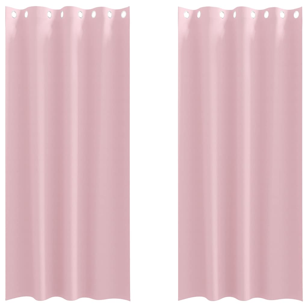 Verdunkelungs-Vorhänge mit Ringen 2 pcs Babyrosa 245 x 140 cm