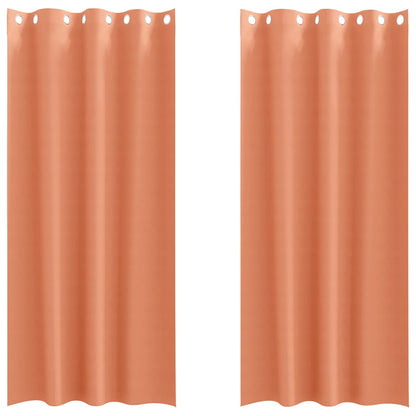 Verdunkelungs-Vorhänge mit Ringen 2 pcs Terrakotta 225 x 140 cm