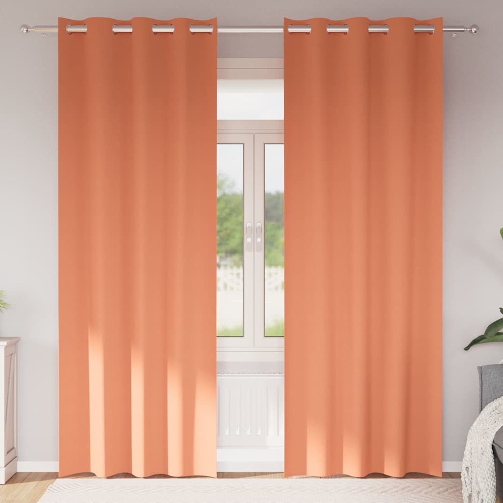 Verdunkelungs-Vorhänge mit Ringen 2 pcs Terrakotta 245 x 140 cm