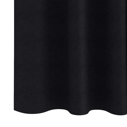 Verdunkelungs-Vorhänge mit Ringen 2 pcs Schwarz 175 x 140 cm