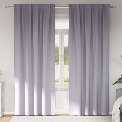 Verdunkelungs-Vorhänge mit Ringen 2 pcs Metallic Grau