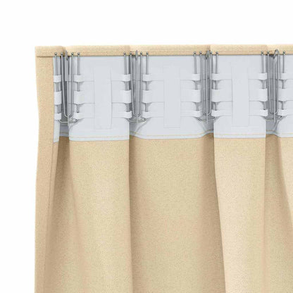 Verdunkelungs-Vorhänge mit Ringen 2 pcs Creme 245 x 140 cm