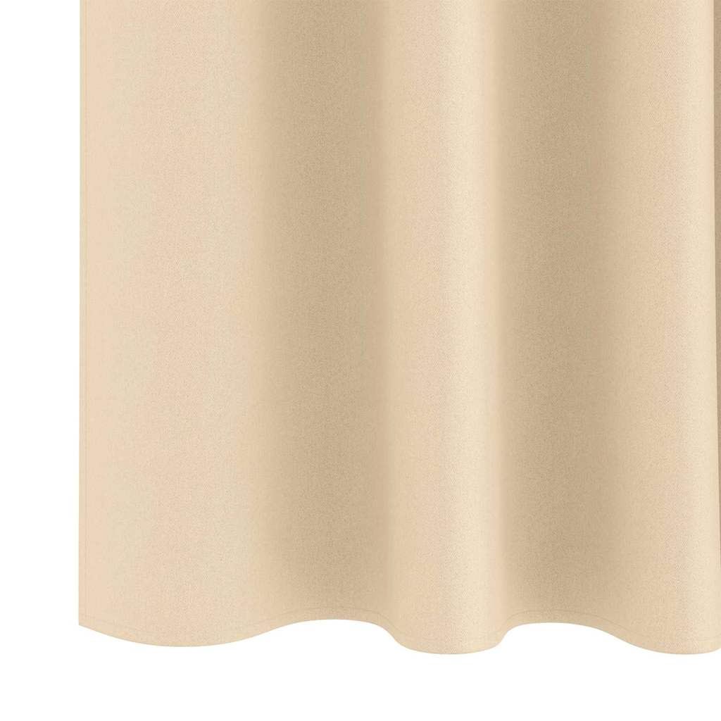 Verdunkelungs-Vorhänge mit Ringen 2 pcs Creme 245 x 140 cm