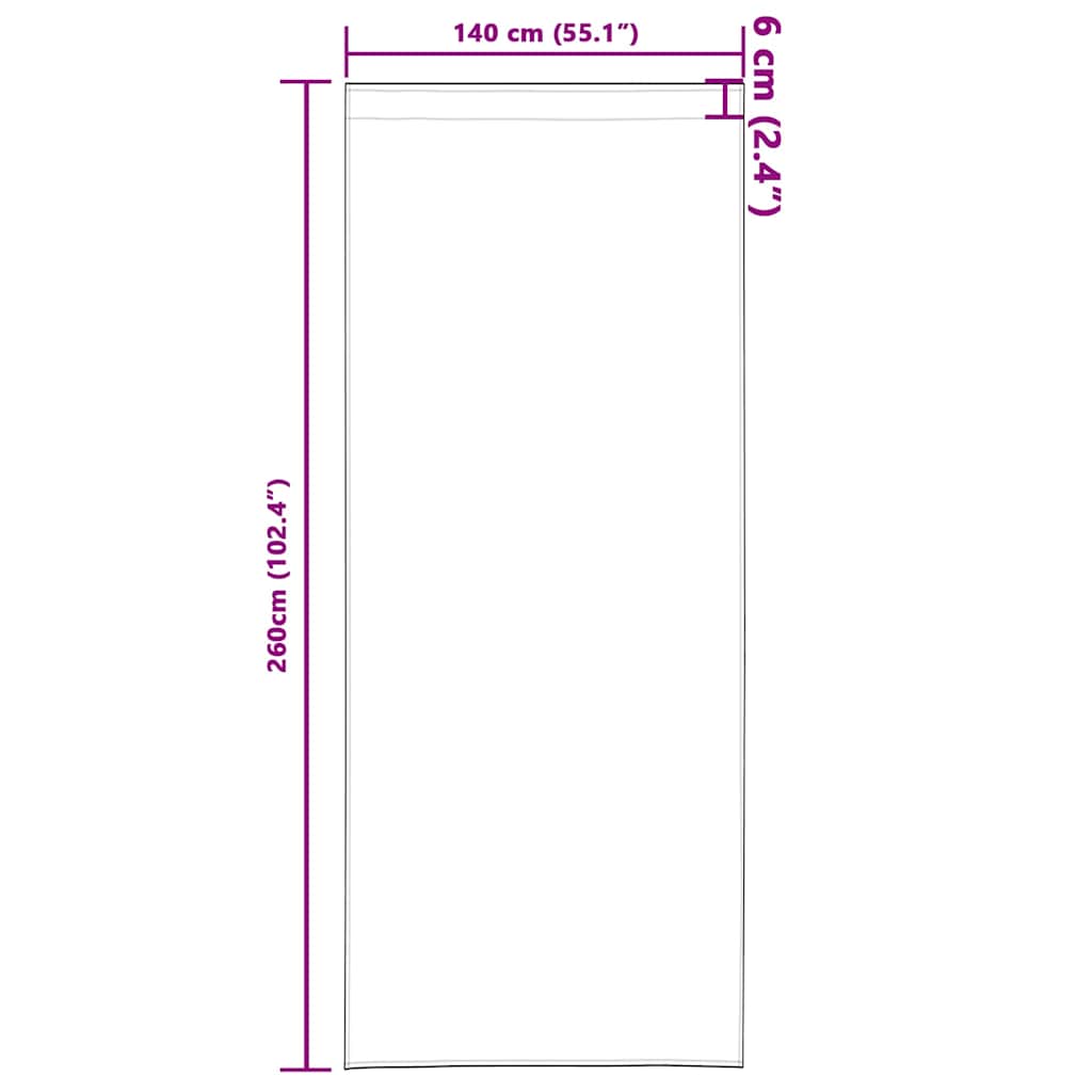 Verdunkelungs-Vorhänge mit Ringen 2 pcs Creme 260 x 140 cm