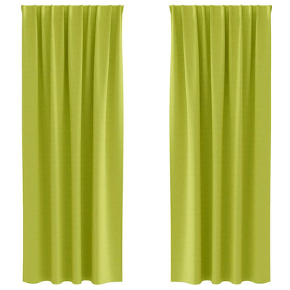 Verdunkelungs-Vorhänge mit Ringen 2 pcs Grün 245 x 140 cm