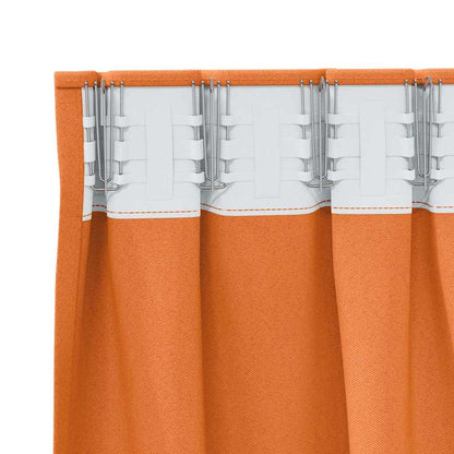 Verdunkelungs-Vorhänge mit Ringen 2 pcs Helles Orange