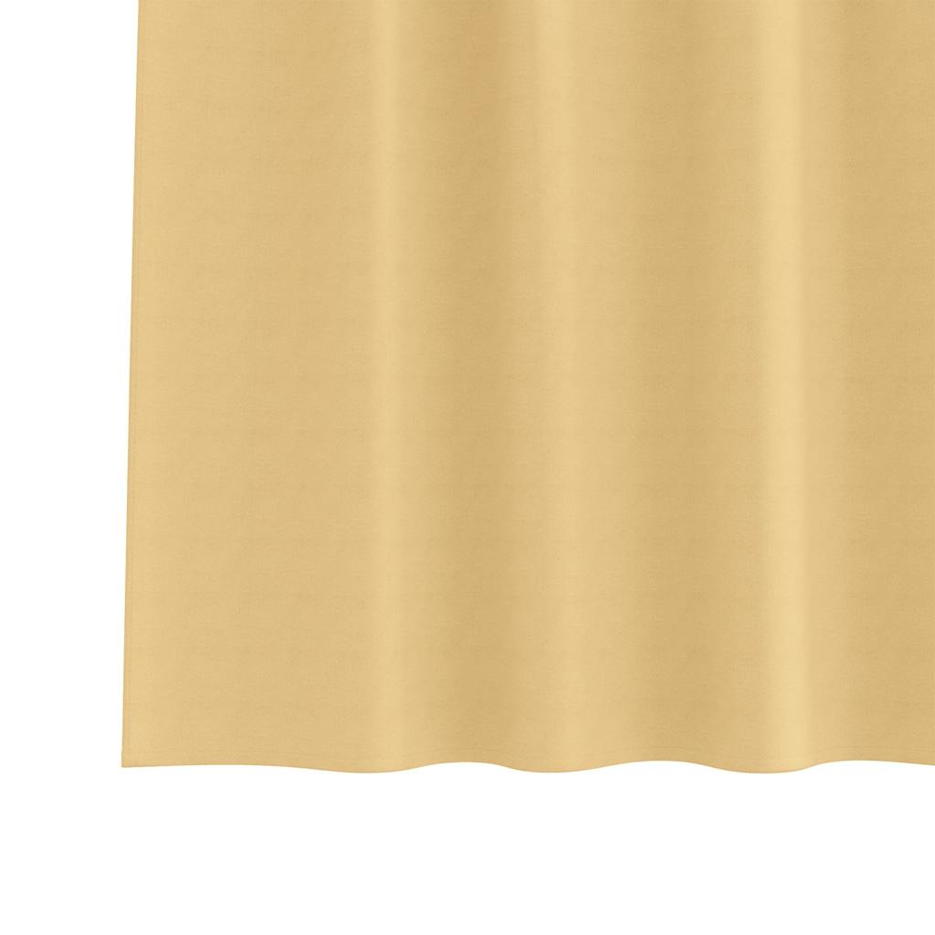 Verdunkelungs-Vorhänge mit Ringen 2 pcs Beige 225 x 140 cm