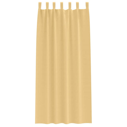 Verdunkelungs-Vorhänge mit Ringen 2 pcs Beige 225 x 140 cm