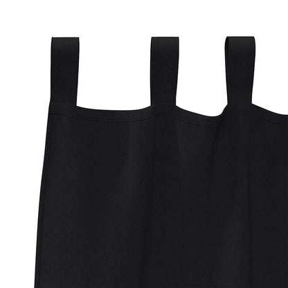 Verdunkelungs-Vorhänge mit Ringen 2 pcs Schwarz 140 x 140 cm