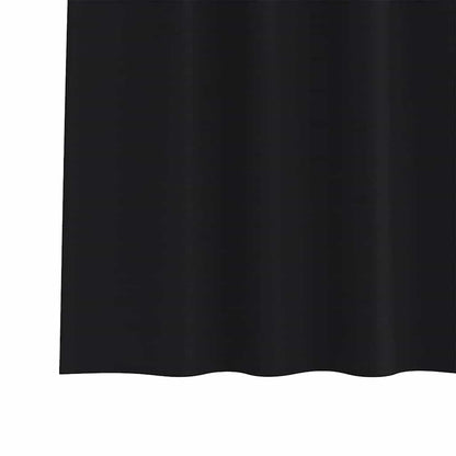 Verdunkelungs-Vorhänge mit Ringen 2 pcs Schwarz 260 x 140 cm
