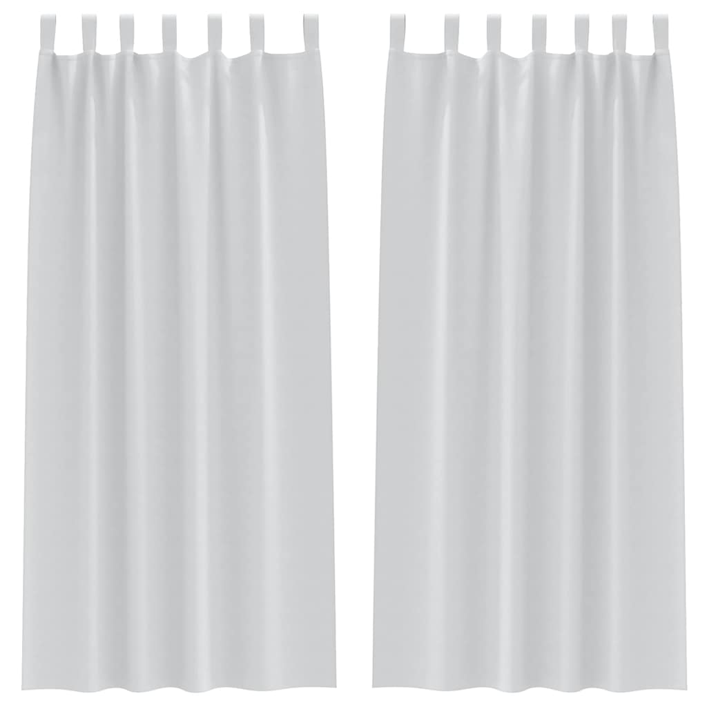 Verdunkelungs-Vorhänge mit Ringen 2 pcs Helles Grau