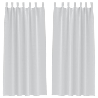 Verdunkelungs-Vorhänge mit Ringen 2 pcs Helles Grau