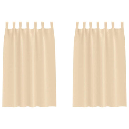 Verdunkelungs-Vorhänge mit Ringen 2 pcs Creme 175 x 140 cm