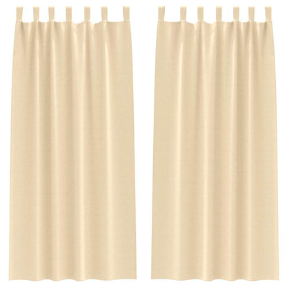 Verdunkelungs-Vorhänge mit Ringen 2 pcs Creme 245 x 140 cm