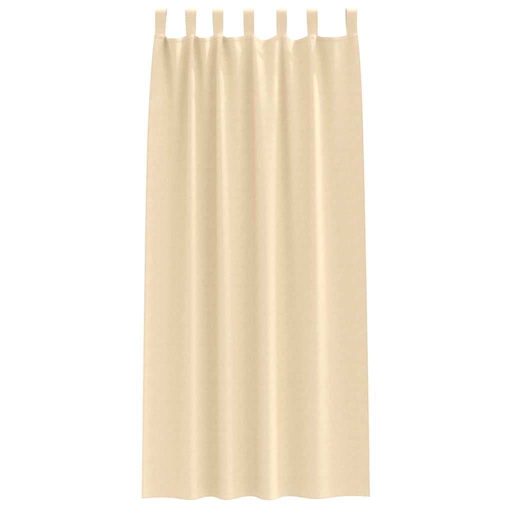 Verdunkelungs-Vorhänge mit Ringen 2 pcs Creme 260 x 140 cm