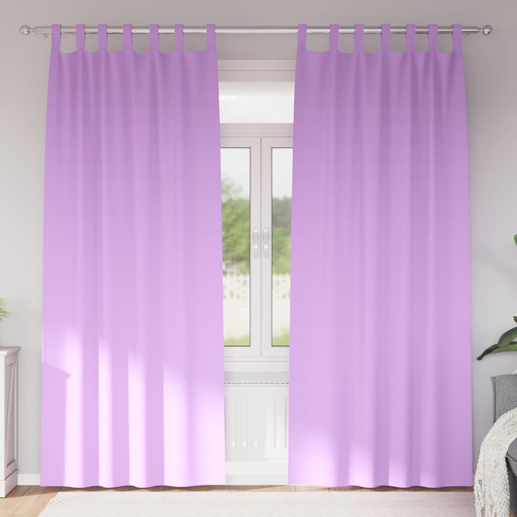 Verdunkelungs-Vorhänge mit Ringen 2 pcs Lila 260 x 140 cm