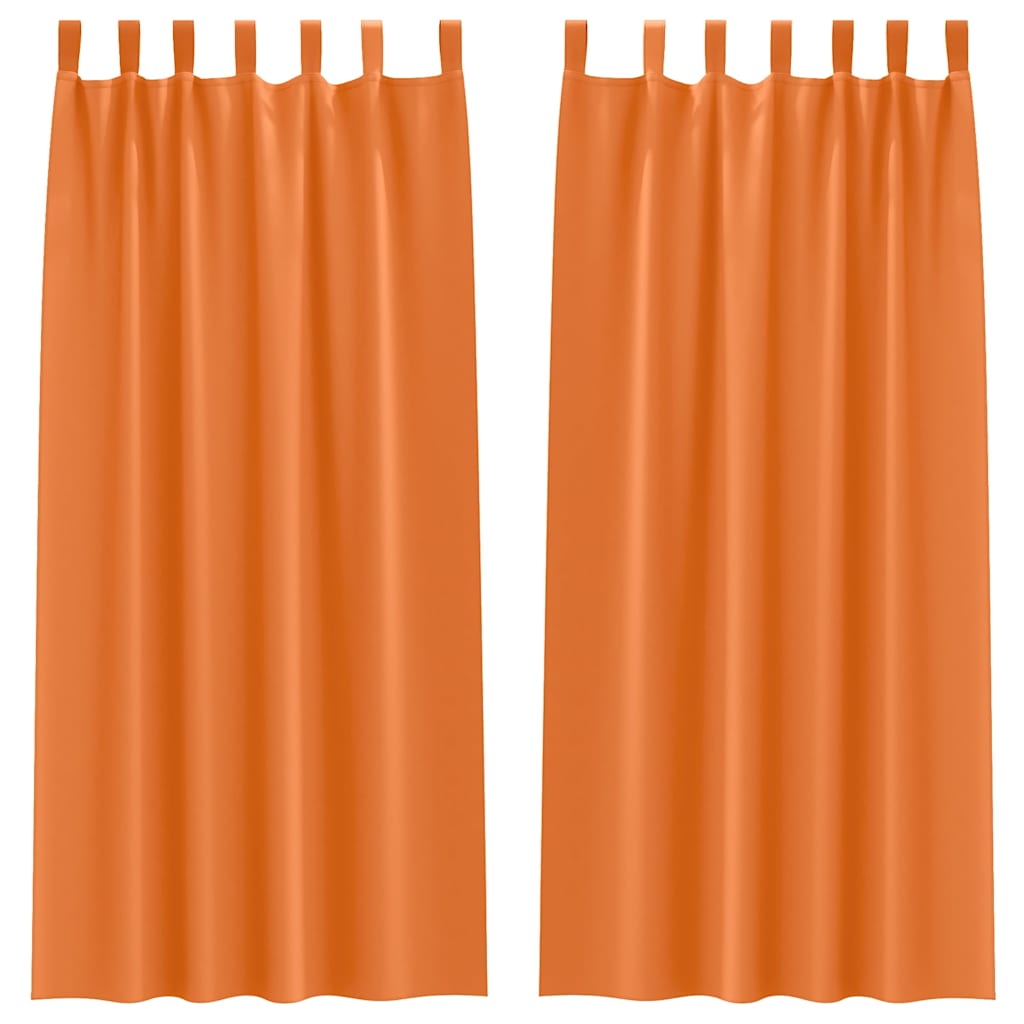 Verdunkelungs-Vorhänge mit Ringen 2 pcs Helles Orange