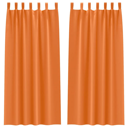 Verdunkelungs-Vorhänge mit Ringen 2 pcs Helles Orange