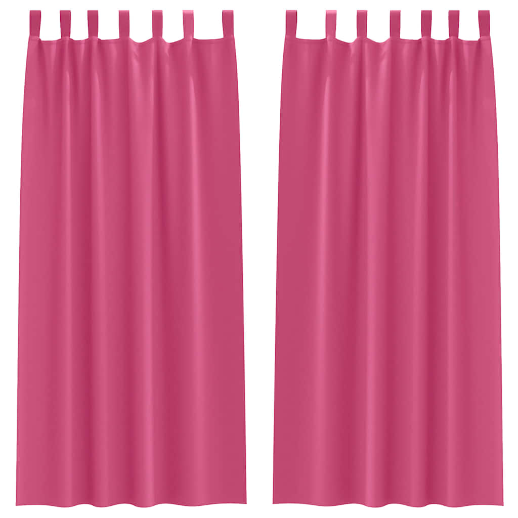 Verdunkelungs-Vorhänge mit Ringen 2 pcs Helles Pink