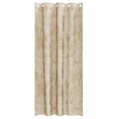 Samtvorhänge mit Vorhängen 2 pcs Creme 225 x 140 cm Samt
