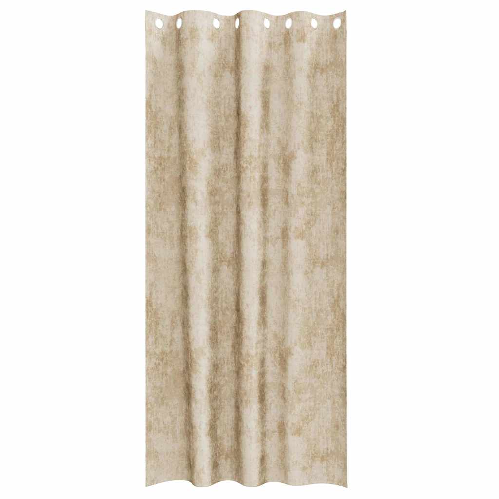 Samtvorhänge mit Vorhängen 2 pcs Creme 245 x 140 cm Samt