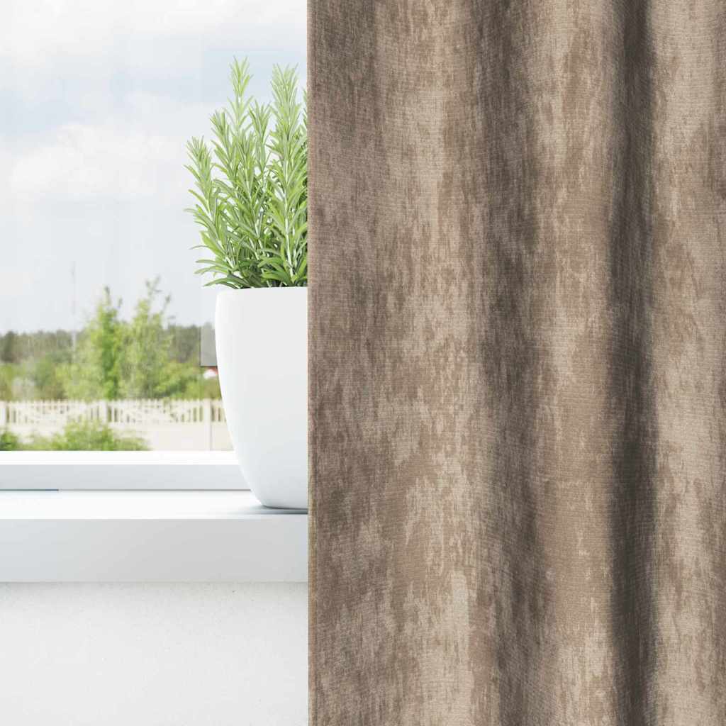 Samtvorhänge mit Vorhängen 2 pcs Champagner 175 x 140 cm Samt