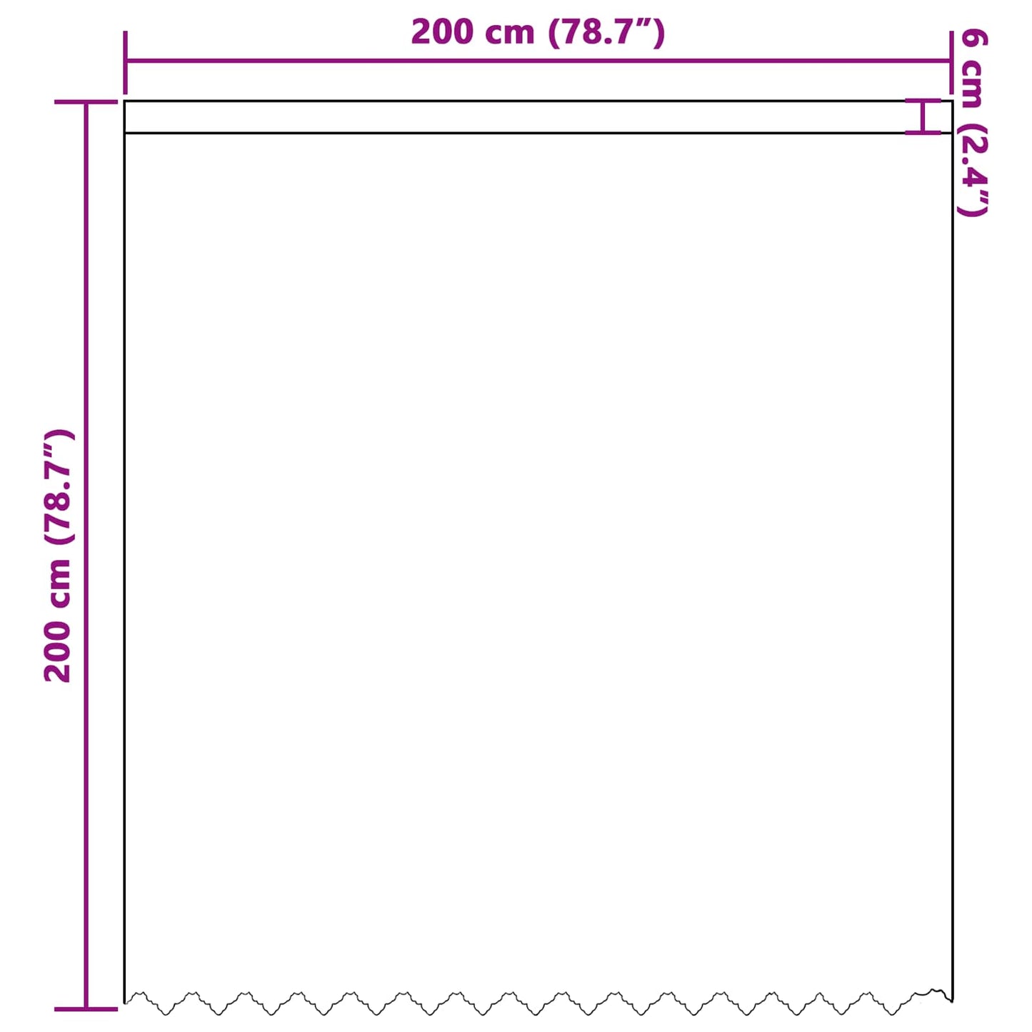 Spitzenvorhang mit Vorhängen Weiß 200 x 200 cm Polyester