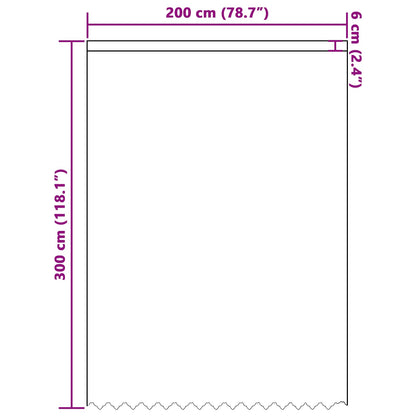 Spitzenvorhang mit Vorhängen Floral Weiß 300 x 200 cm Polyester